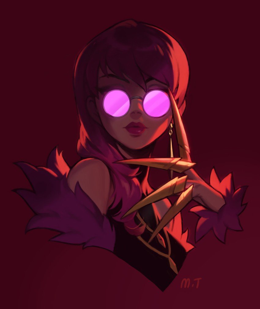 K/DA Evelynn by M T HD Wallpaper Background Fan Art Artwork League of Legends lol