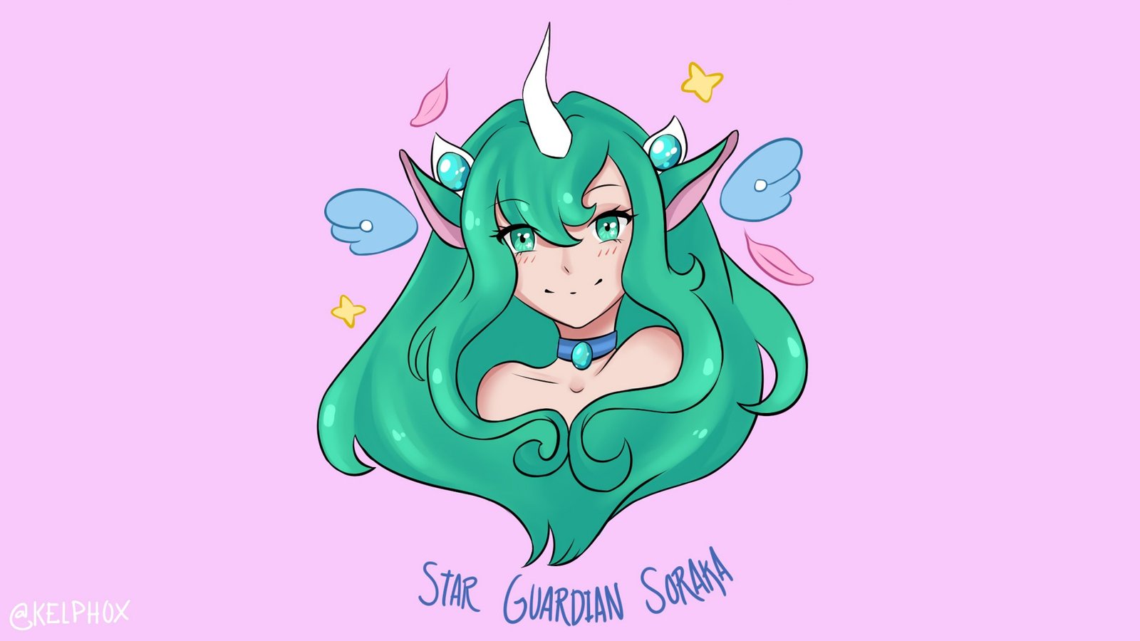 Star Guardian Soraka by Poutie HD Wallpaper Background Fan Art Artwork League of Legends lol