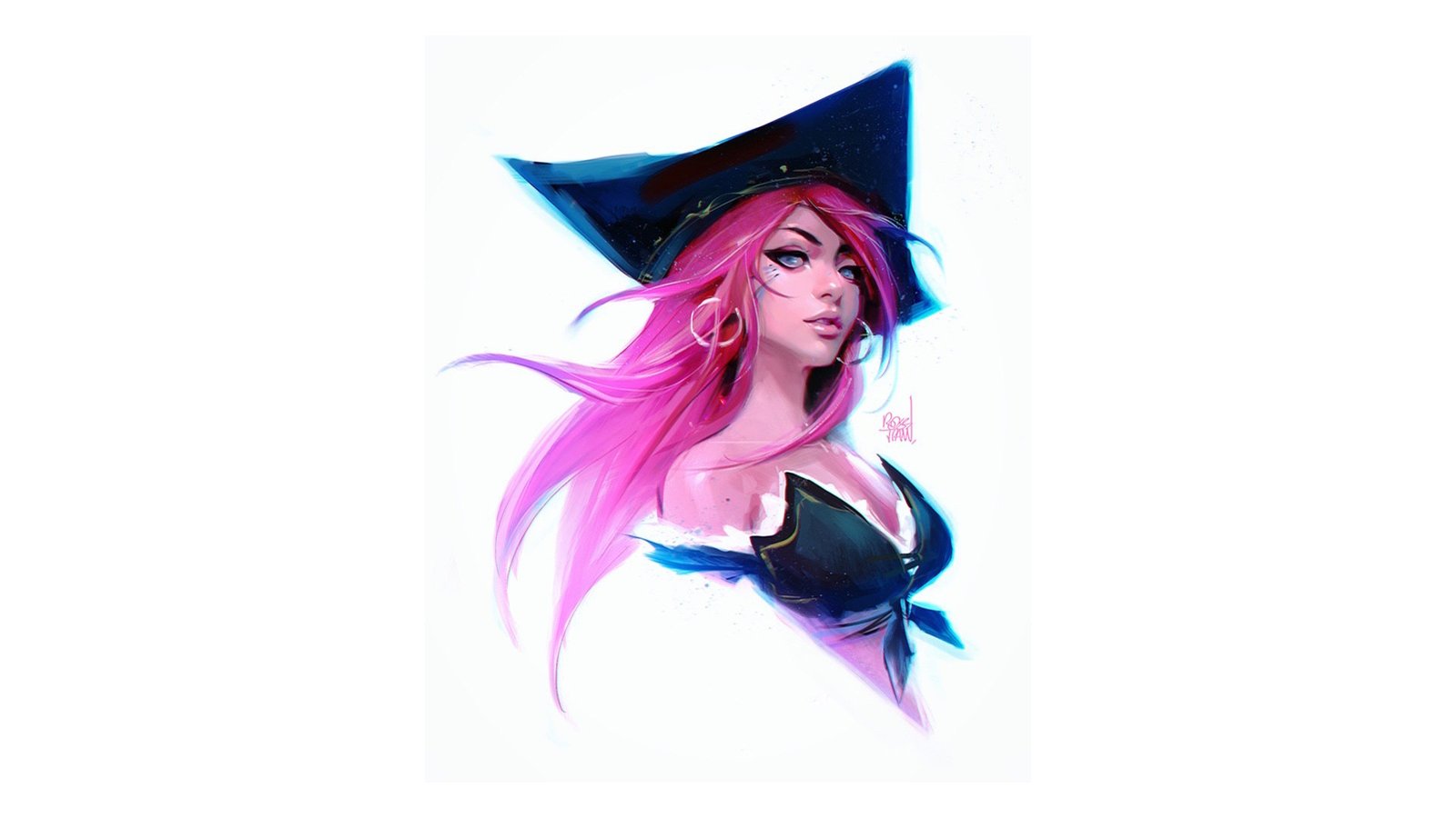 Ведьма с розовыми волосами