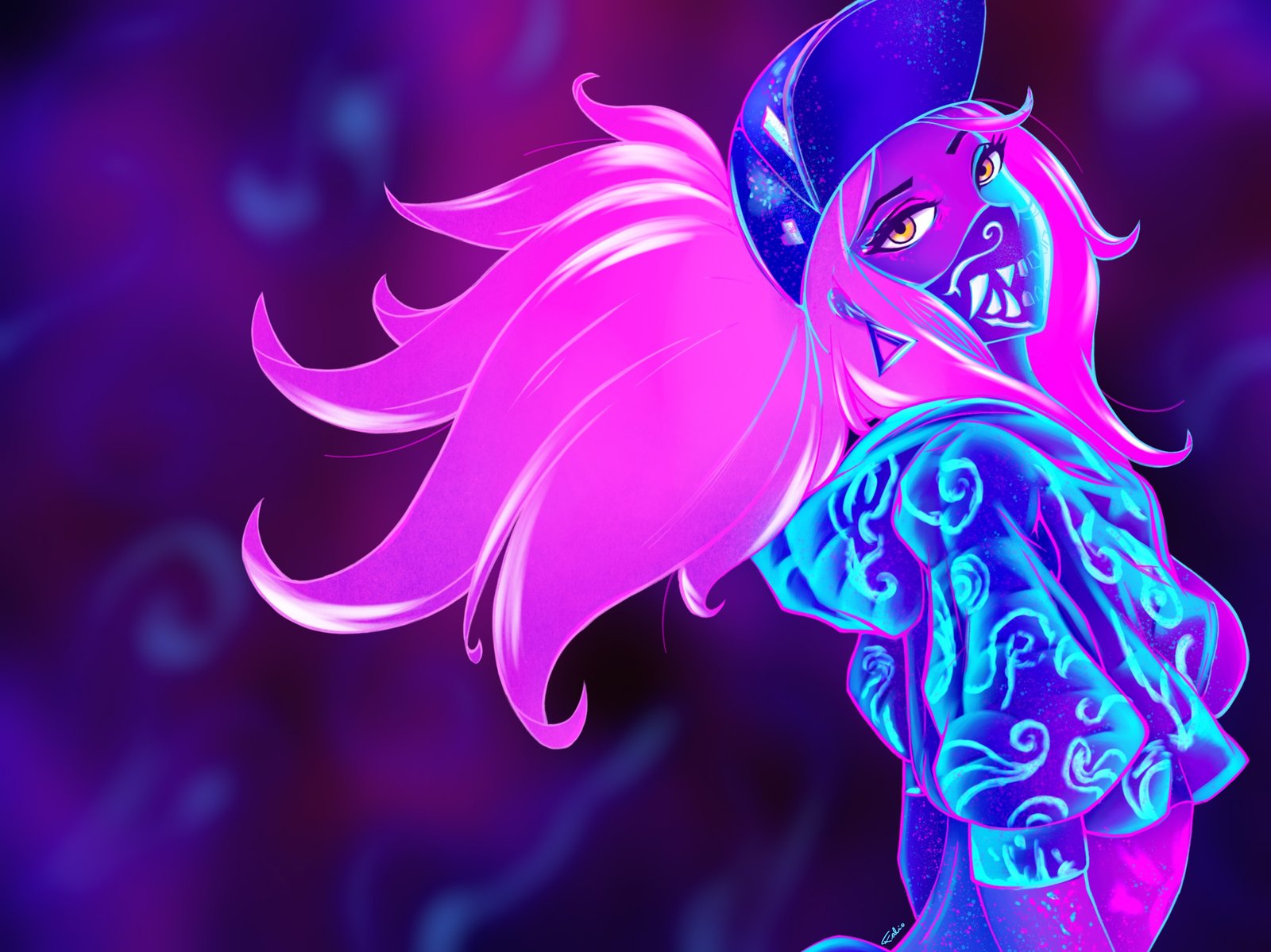 K/DA Akali by FabioProsperini HD Wallpaper Background Fan Art Artwork League of Legends lol