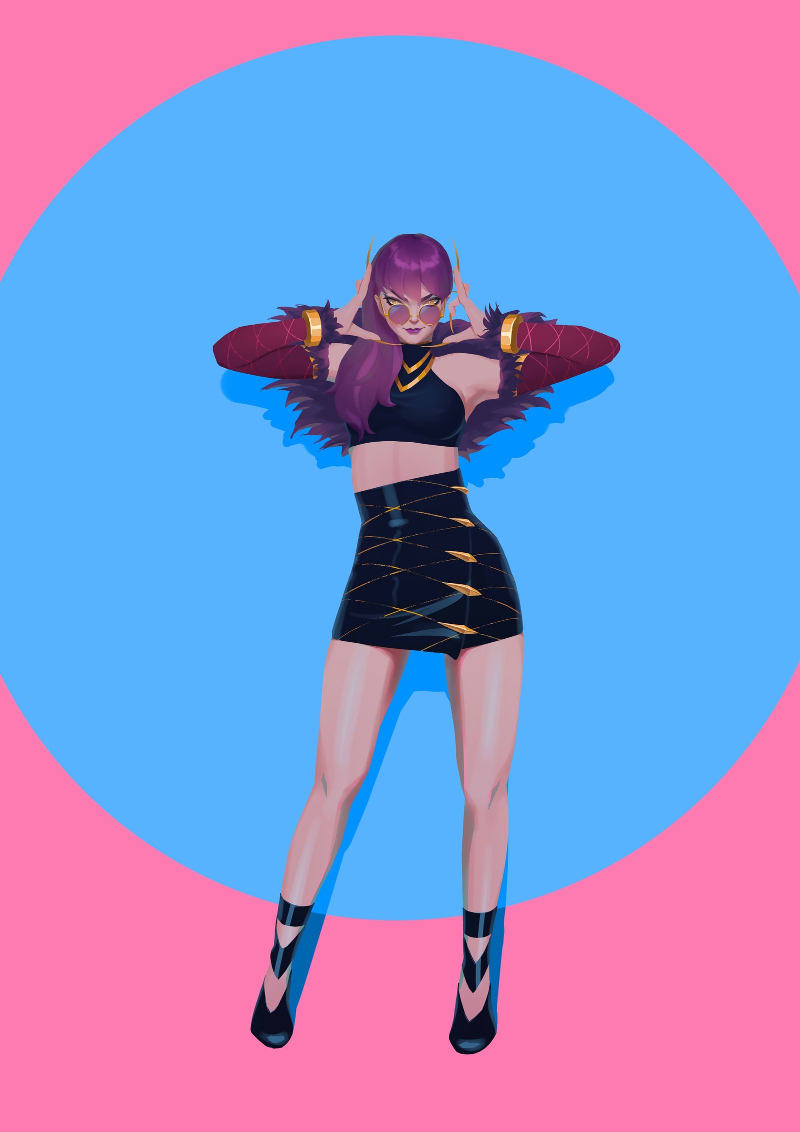 K/DA Evelynn by 111 HD Wallpaper Background Fan Art Artwork League of Legends lol