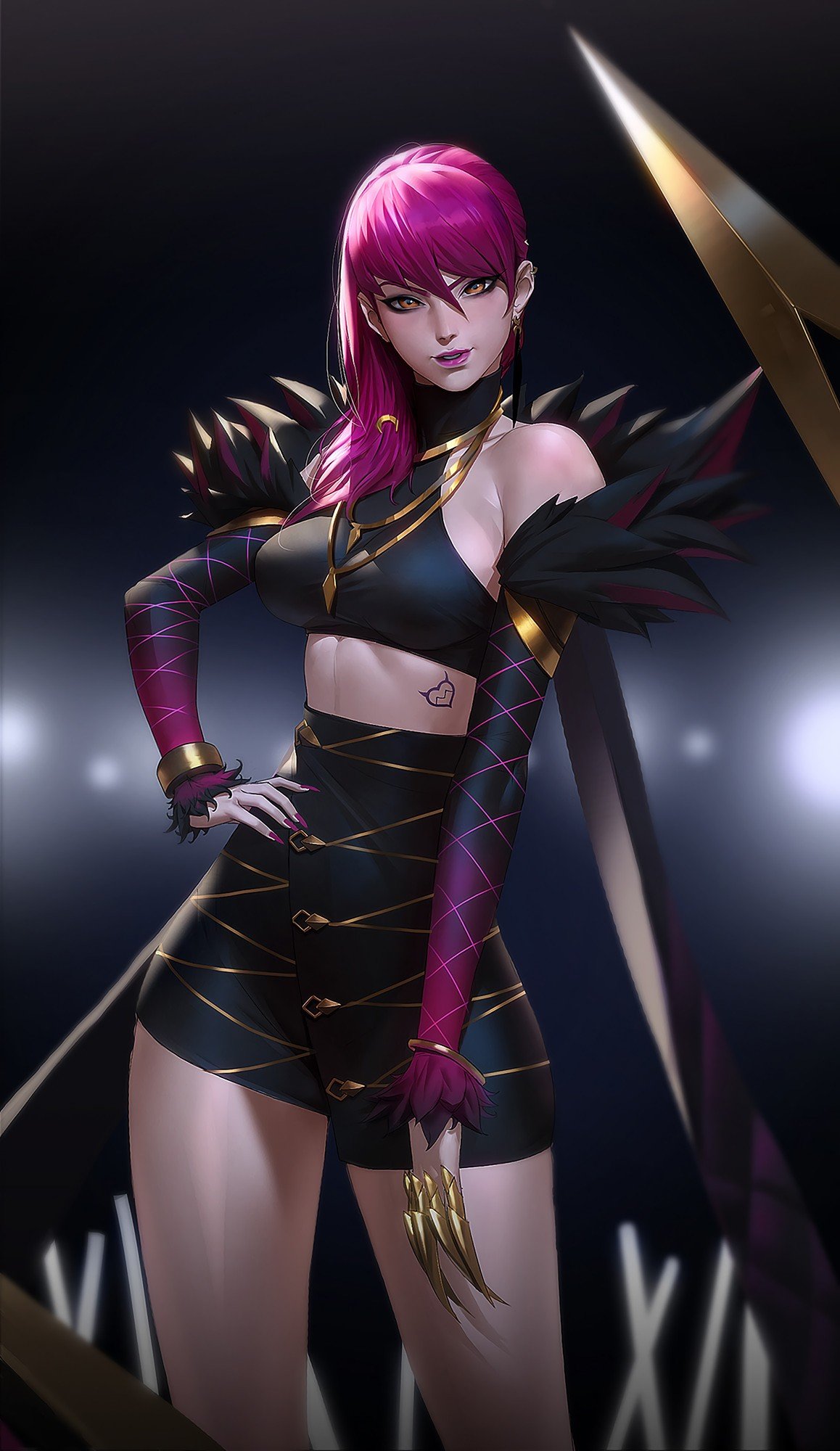 K/DA Evelynn by 경남 조 (2) HD Wallpaper Background Fan Art Artwork League of Legends lol