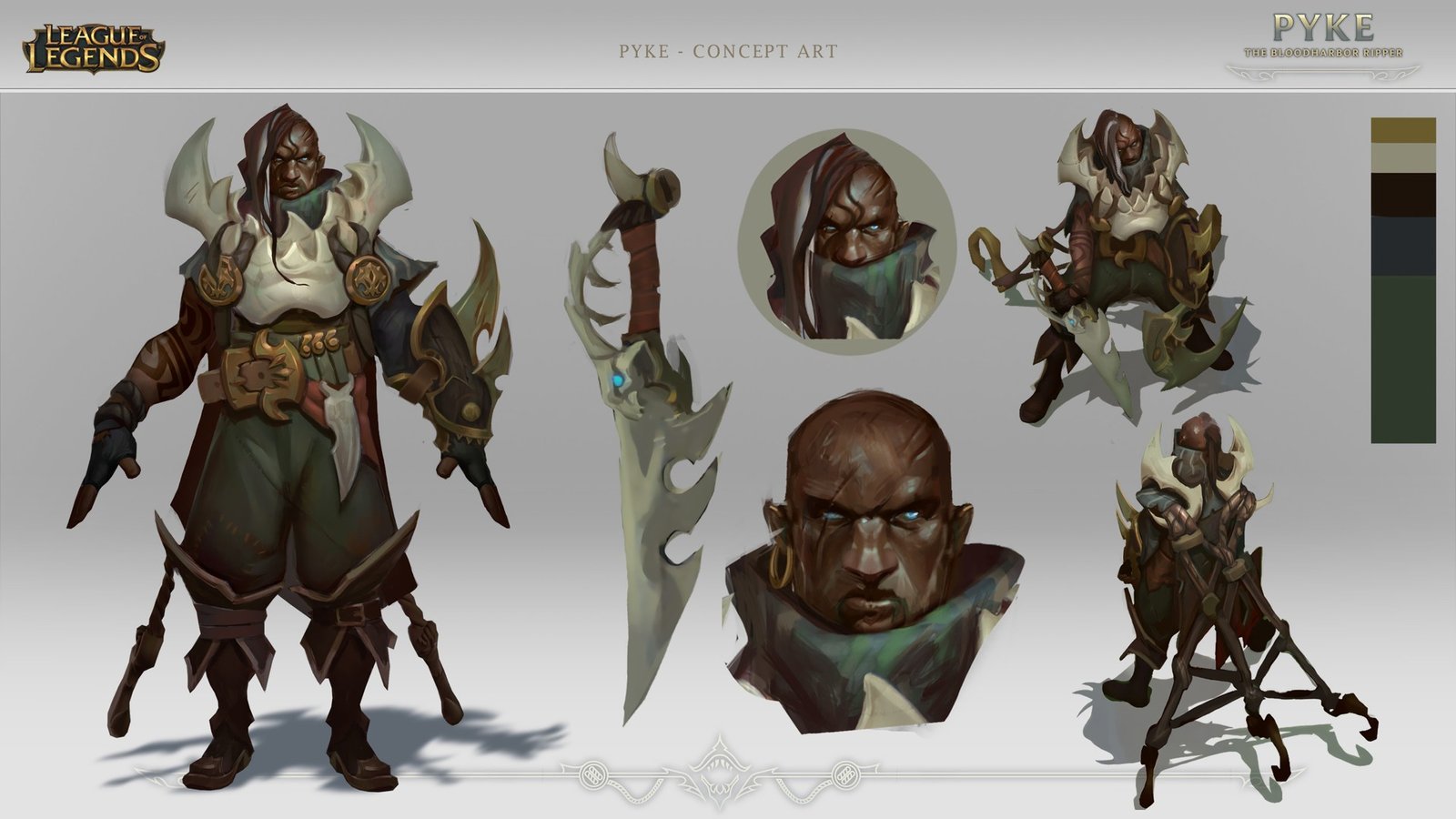 Pyke Concept HD Wallpaper Background Official Art Artwork League of Legends lol