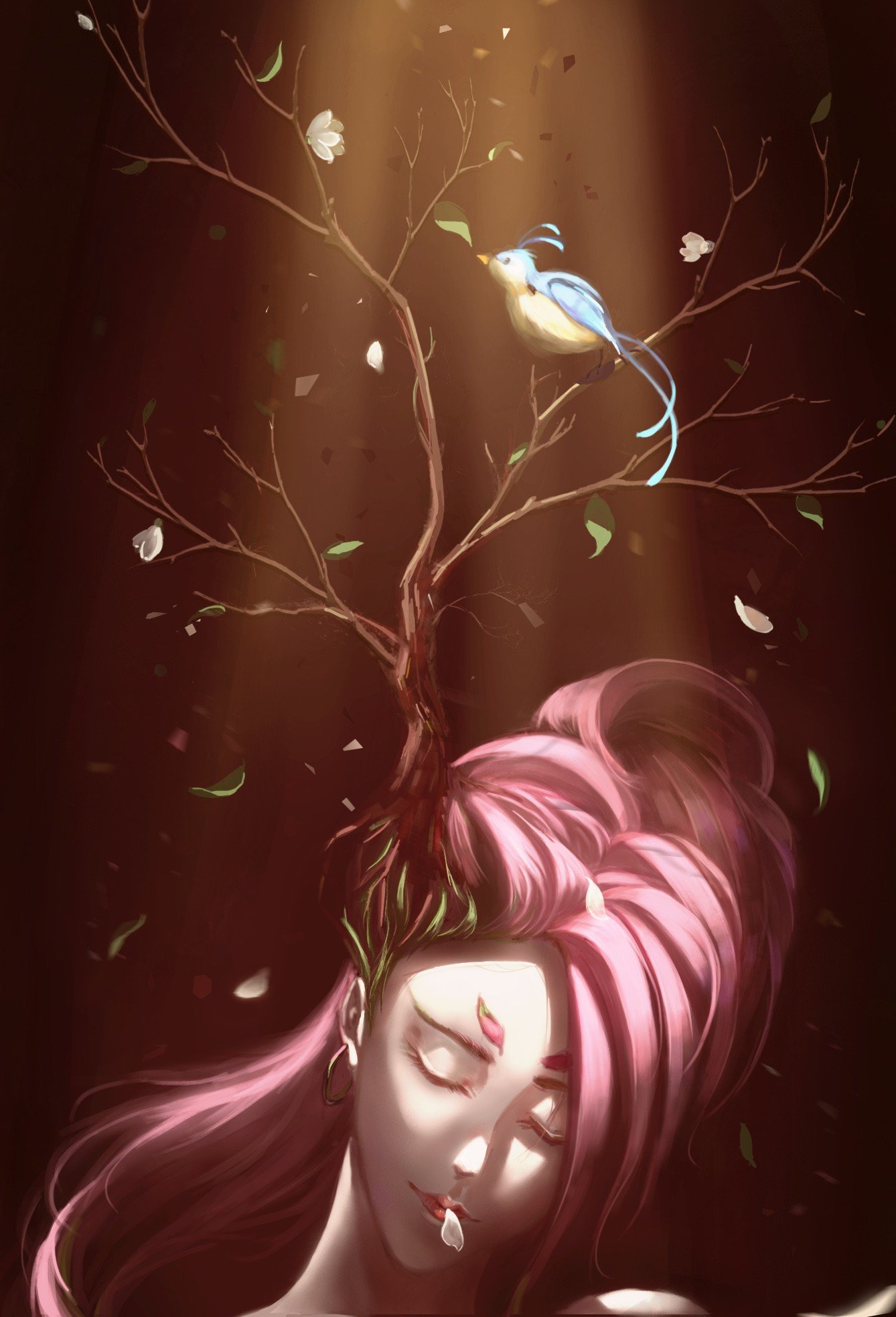 Zyra by 阿喵sivi_ HD Wallpaper Background Fan Art Artwork League of Legends lol