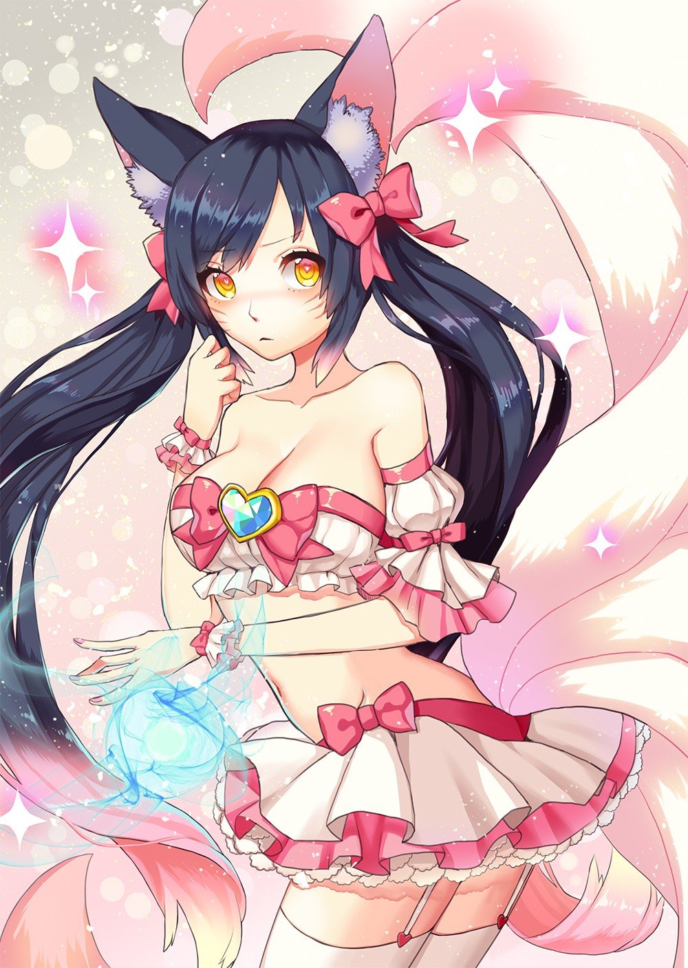 Ahri by アリ HD Wallpaper Fan Art Artwork League of Legends lol