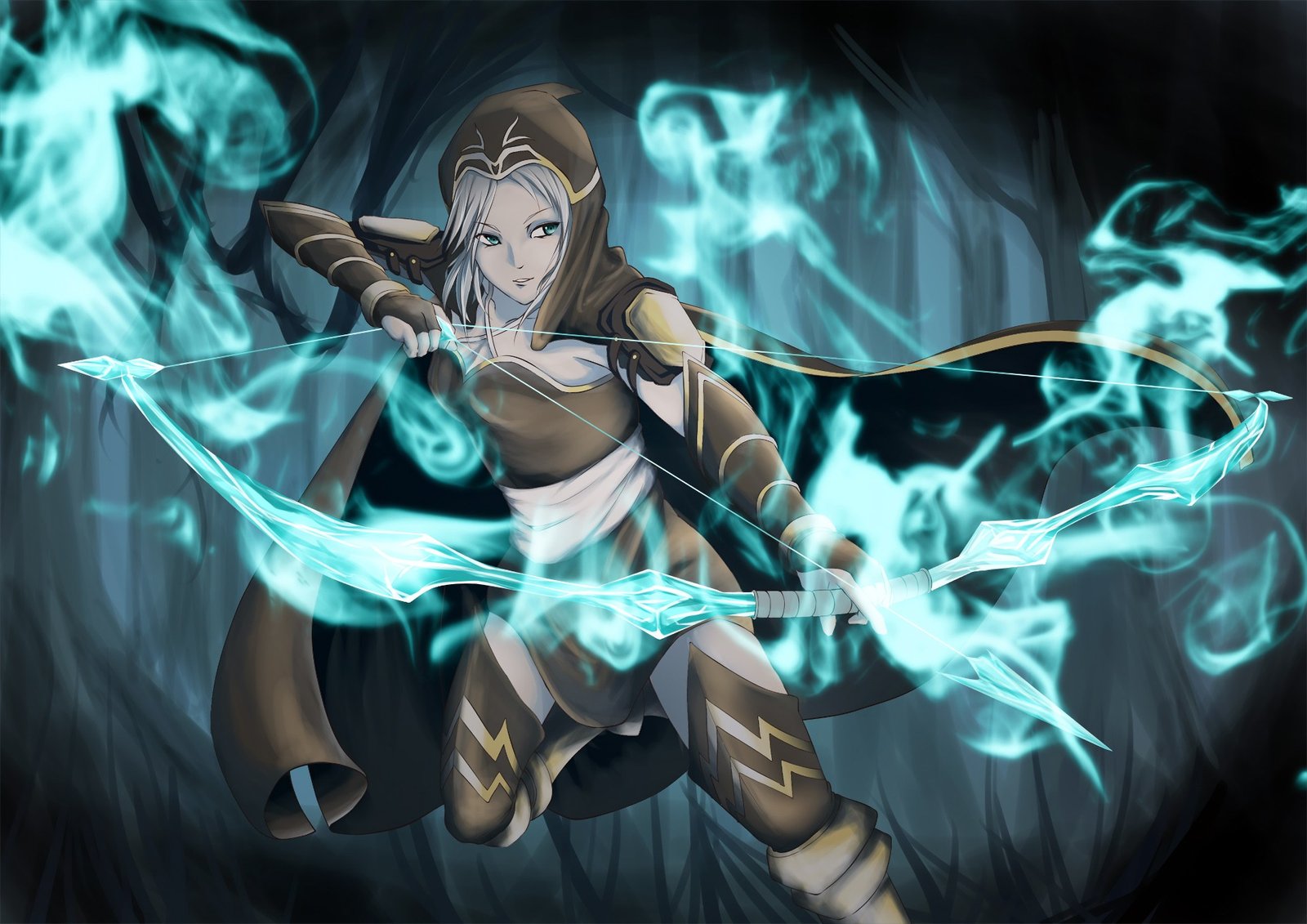 Ashe by なんだかんだ HD Wallpaper Fan Art Artwork League of Legends lol