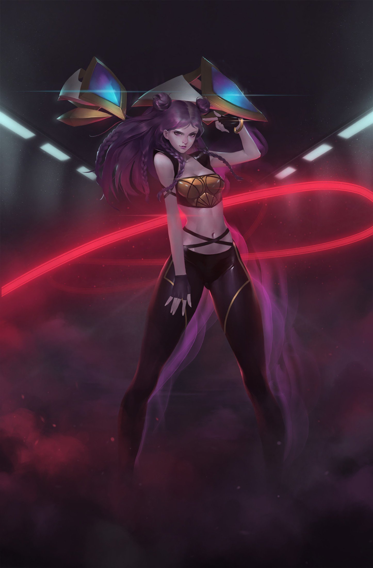 K/DA Kai'Sa by Jay JiwooPark HD Wallpaper Background Fan Art Artwork League of Legends lol