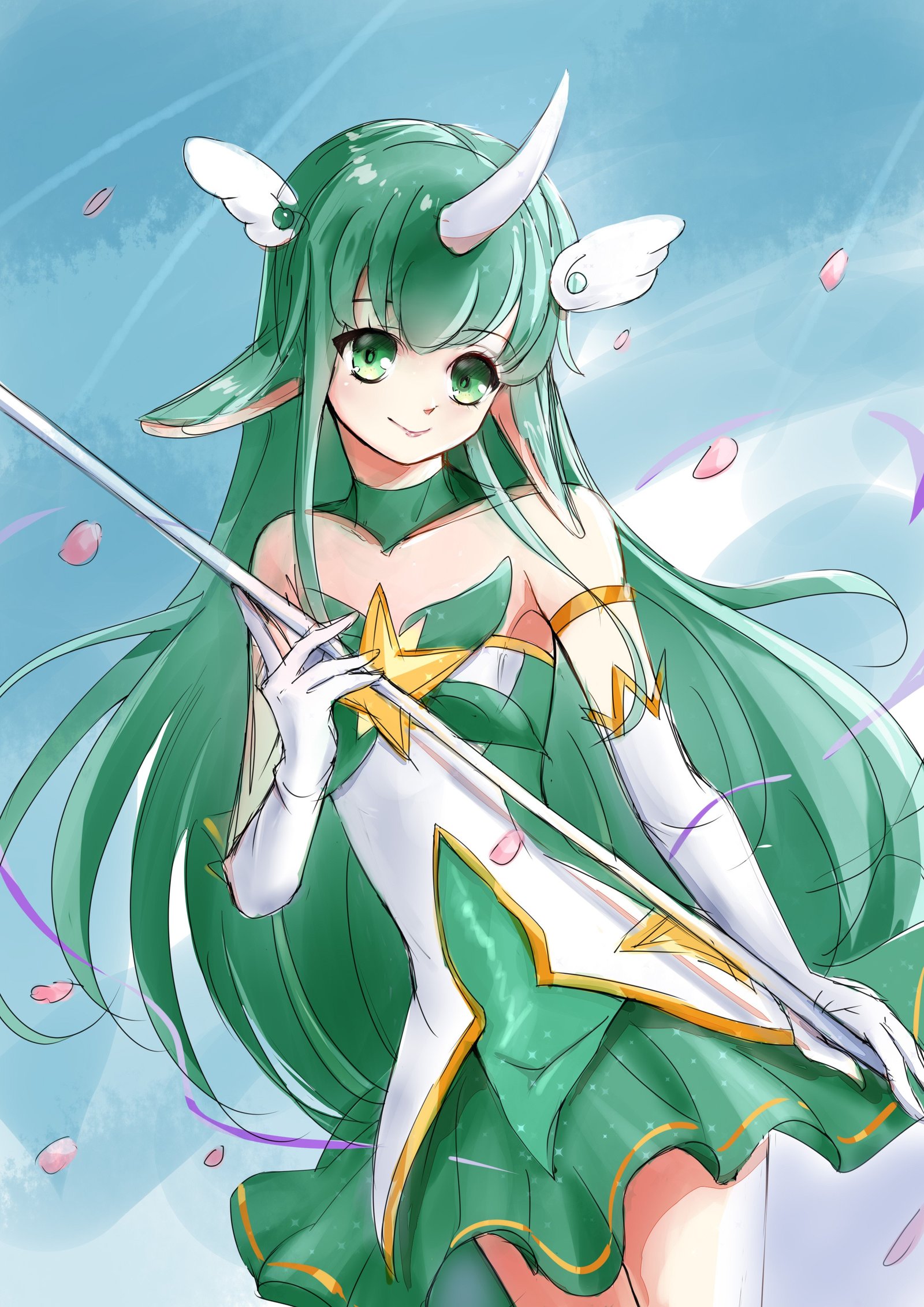 Star Guardian Soraka by 阿玦shi HD Wallpaper Background Fan Art Artwork League of Legends lol