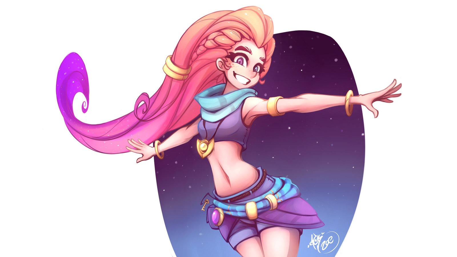 Zoe by ZackArgunov HD Wallpaper Background Fan Art Artwork League of Legends lol