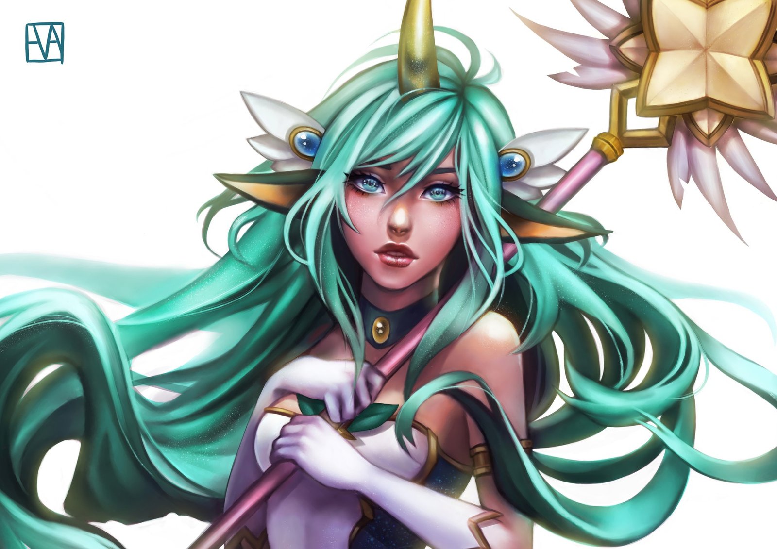 Star Guardian Soraka by evadonado HD Wallpaper Background Fan Art Artwork League of Legends lol