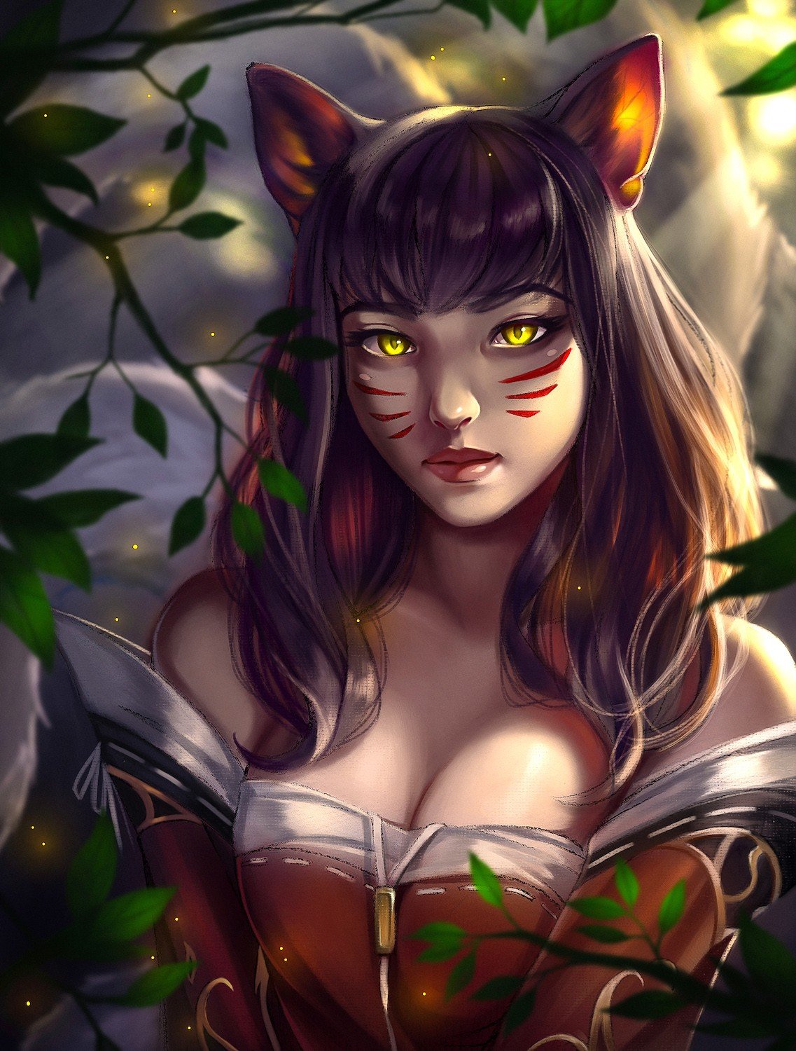 Ahri by CS750 HD Wallpaper Background Fan Art Artwork League of Legends lol