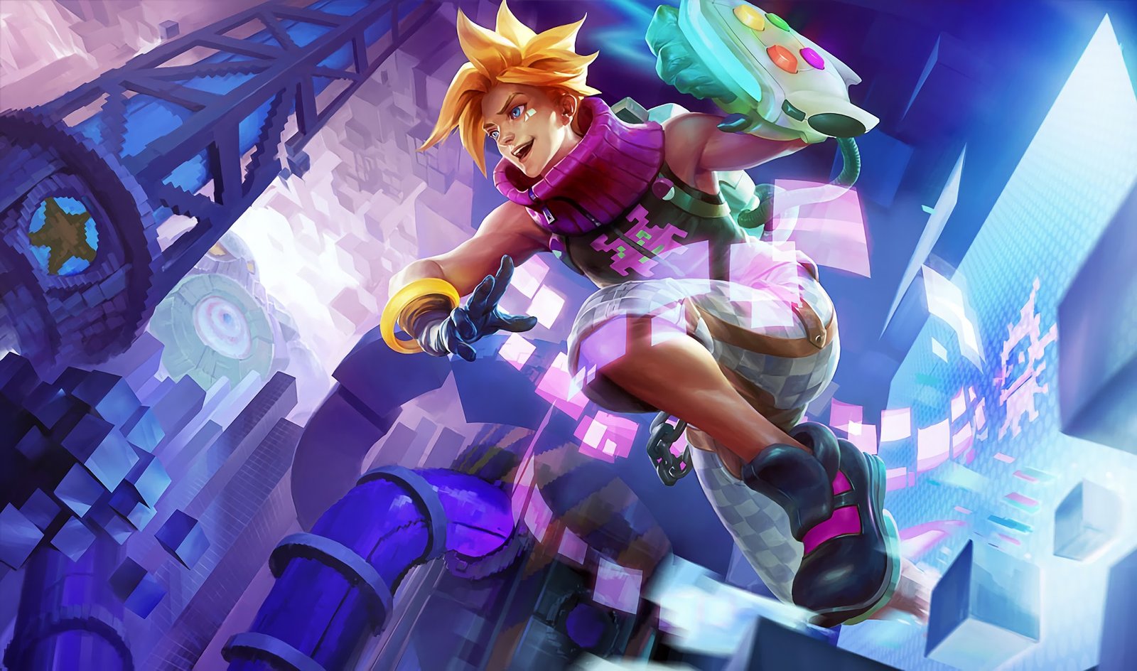 Arcade Ezreal Splash Art Update Rework HD Wallpaper Background Official Art Artwork League of Legends lol