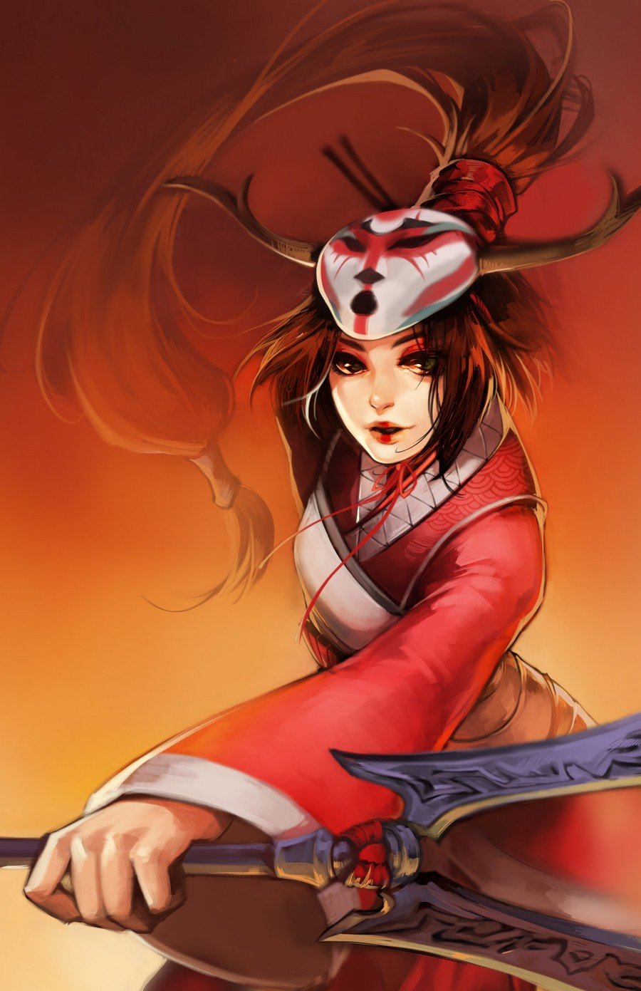 Blood Moon Akali by ippus League of Legends Artwork Wallpaper lol